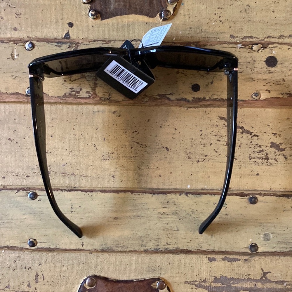 BLACK POLARIZED SUNGLASSES OVERSIZED SUNGLASSES OVERSIZED OSFM NWT - Picture 3 of 7